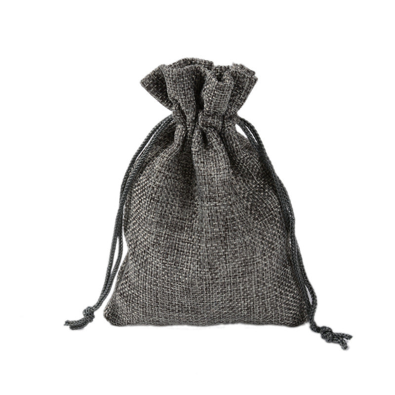 5pcs Multisize Jute Burlap Linen Drawstring Bag Christmas Halloween Gift Bags Wedding Birthday Party Candy Chocolate Packing Bag