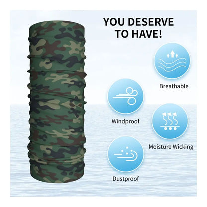 Custom Flecktarn Camo Bandana Neck Gaiter Windproof Face Scarf Cover Men Women Woodland Camouflage Headwear Tube Balaclava