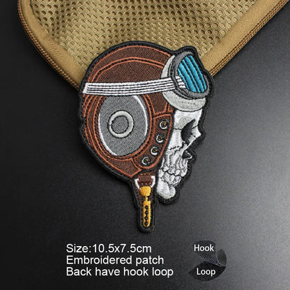 3D Embroidery Creative  Gold Coins and Stereo Eagles Armband  No Signal Woven With Hook Loop For Backpack Clothing Custom Patch