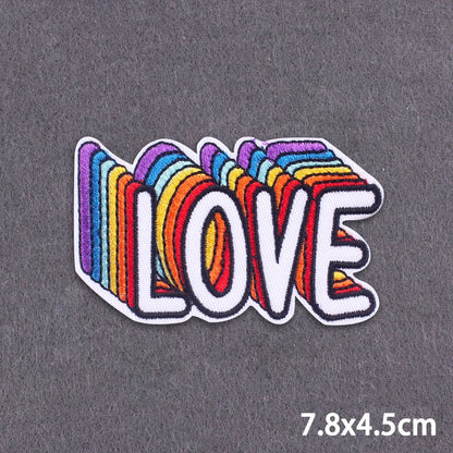Indicative Slogan Patch Iron/Sew On Patches For Clothing Thermoadhesive Patches Embroidery/Fusible Patch Stay Weird Applique DIY