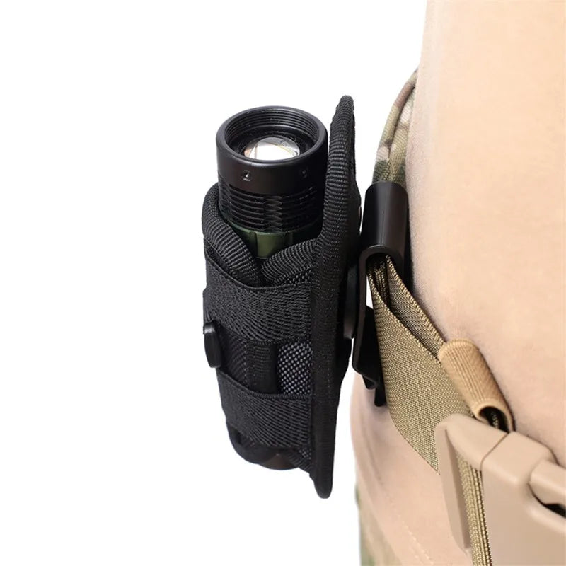 Tactical Flashlight Pouch Belt Torch Bag