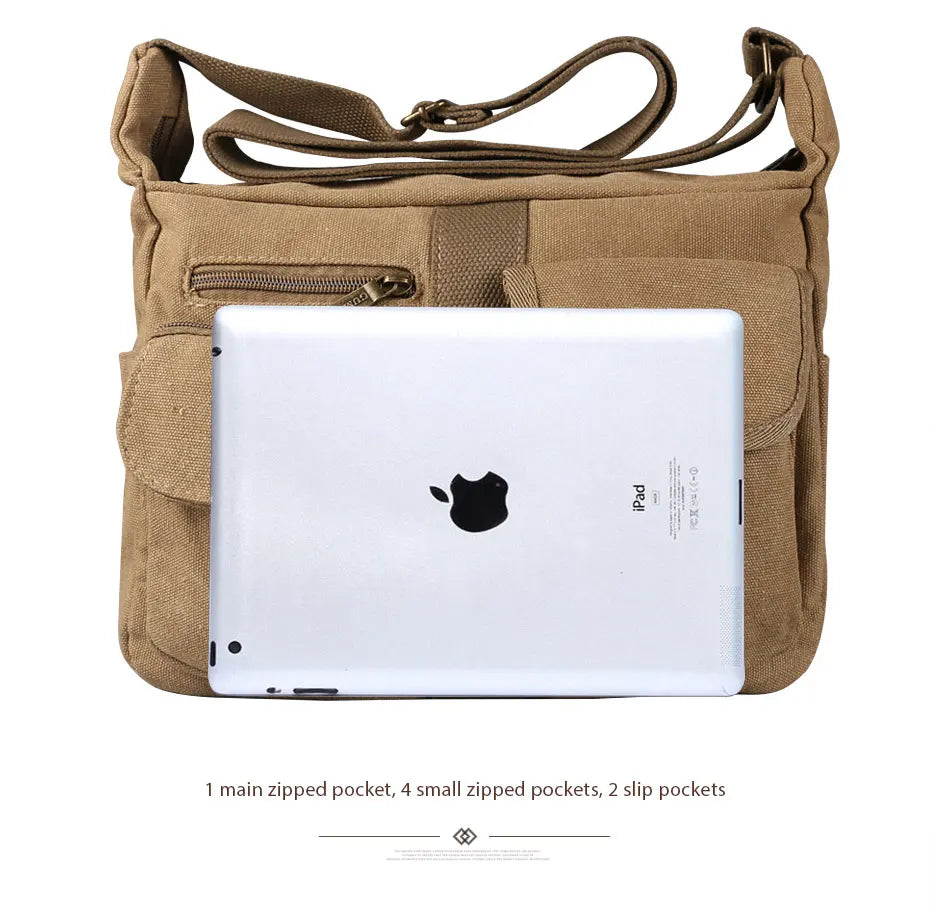 Men Canvas Shoulder Bags Casual Tote Travel Men's Crossbody Bag Luxury Messenger Bags Fashion High Quality Handbag men's sh