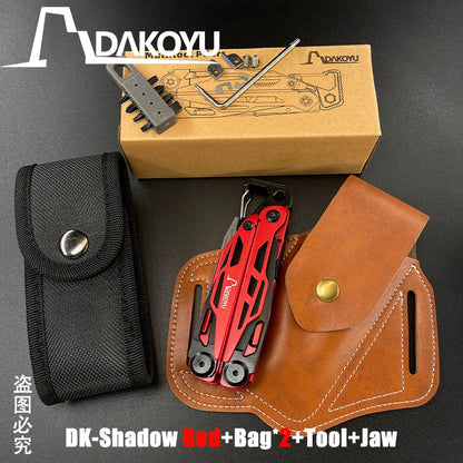 DAKOYU DKShadow Multitool Camping Pliers with Emergency Whistle -8 Color Compact Outdoor Tool, Suitable for Hiking and Camping