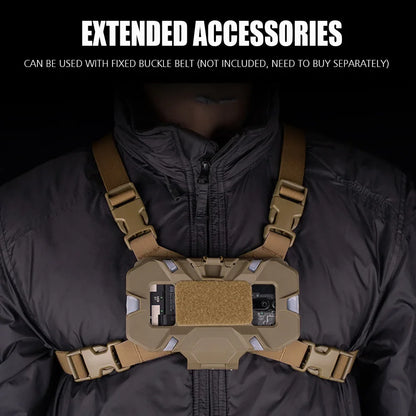 Tactics Cell Phone Holder Admin Pouch Map Navigation Pouch Molle Hunting Vest Chest Accessories Fold Smartphone Pouch