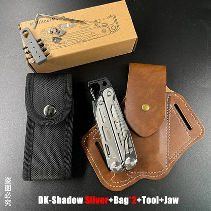 DAKOYU DKShadow Multitool Camping Pliers with Emergency Whistle -8 Color Compact Outdoor Tool, Suitable for Hiking and Camping