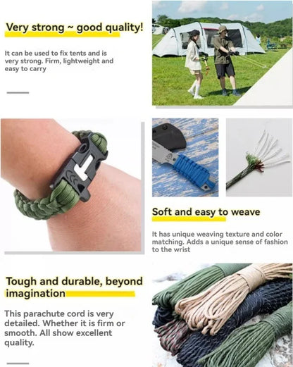 10/20m 7-core Military Nylon Braided Parachute Rope 550LB Suitable for DIY Outdoor Survival Adventure Camping Climbing Fishing