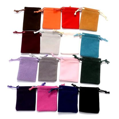 10Pcs/Lot Drawstring Velvet Sachet 5x7/7x9/10x12/13x18cm Pouches Small Size Jewelry Gift Display Packing Bags Can Customized