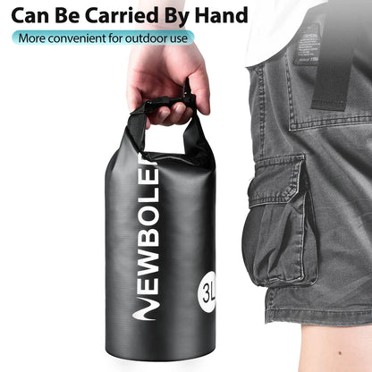 NEWBOLER 3L Waterproof Dry Bag Sack for Camping Drift Trekking Swimming Bag Rafting Kayak Trekking Fishing Outdoor Waterbag