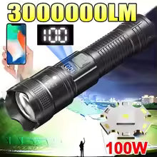 High Strong Power Led Flashlights 300000LM Tactical