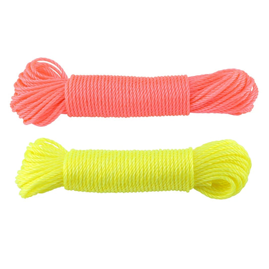 20m Nylon Rope Lines Cord Clothesline Garden Camping Outdoors Garden Long Drying Clothes Hangers Washing Lines Cord Clothesline