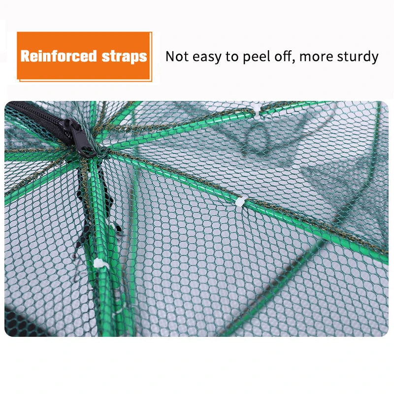 Mesh for Fishing Crayfish Net Fish Trap Foldable Crayfish Catcher Casting Network Crab Trap Catchers Cage Fishing Accessories