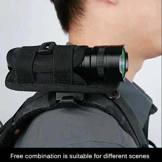 Tactical Flashlight Pouch Belt Torch Bag