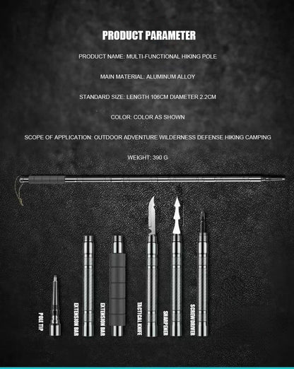 CEOI GWOK Durable Trekking Poles Lightweight Foldable Aluminum Alloy Hiking Sticks Outdoor Adventures Five-Seven Joints Poles