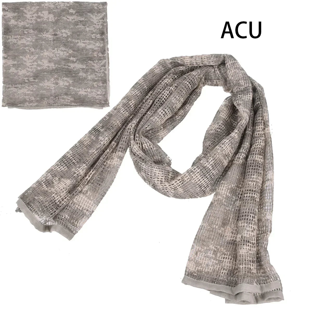 Camouflage Netting Scarf Sniper Veil Camo Mesh Face Scarf Veil Shemagh Head Wrap for Outdoor Camping Hiking Hunting Shooting