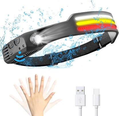 Powerful Induction COB LED Headlamp USB Rechargeable
