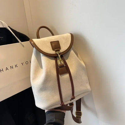 Fashion Women's Stylish Double Shoulder Backpack Large Capacity College Book Bag with Elegant Design Trendy Handbag for Students