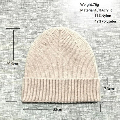 Integrated Seamless knitted Hat Winter Fabric Hat For Adult Unisex Skullies & Beanies