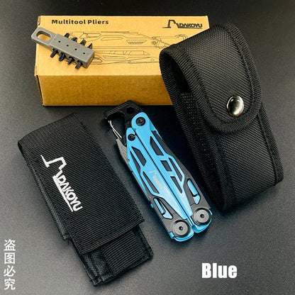 DAKOYU DKShadow Multitool Camping Pliers with Emergency Whistle -8 Color Compact Outdoor Tool, Suitable for Hiking and Camping