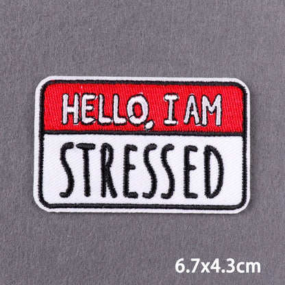 Indicative Slogan Patch Iron/Sew On Patches For Clothing Thermoadhesive Patches Embroidery/Fusible Patch Stay Weird Applique DIY