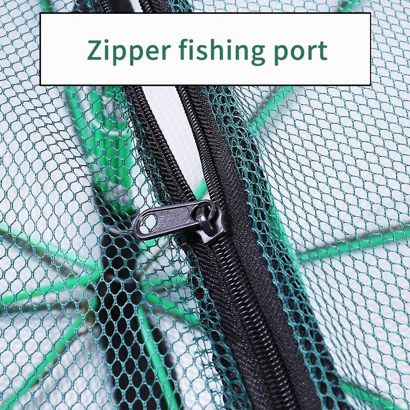 Mesh for Fishing Crayfish Net Fish Trap Foldable Crayfish Catcher Casting Network Crab Trap Catchers Cage Fishing Accessories
