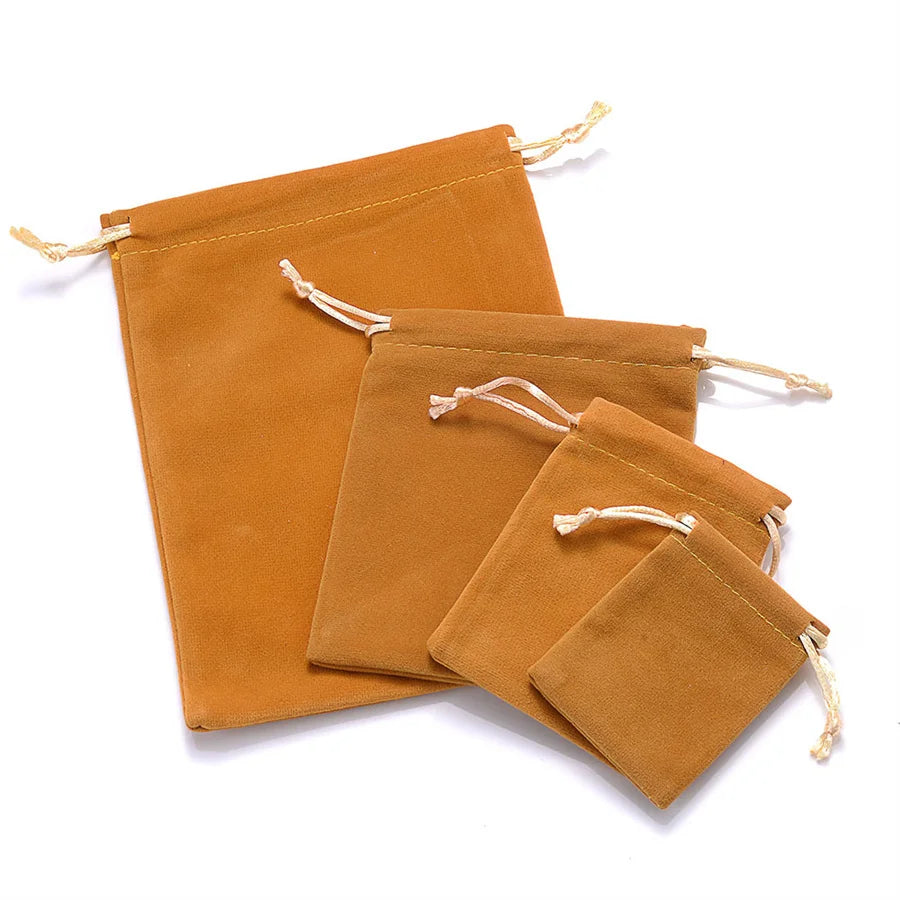 10Pcs/Lot Drawstring Velvet Sachet 5x7/7x9/10x12/13x18cm Pouches Small Size Jewelry Gift Display Packing Bags Can Customized