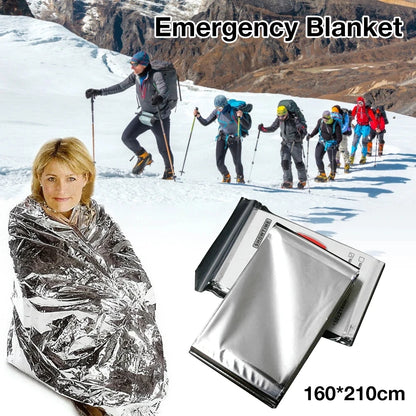2 Person Emergency Shelter Bivy Survival Tent Kit Mylar Tube Tent Sleeping Bag Waterproof Outdoor SOS Thermal Blanket Reusable