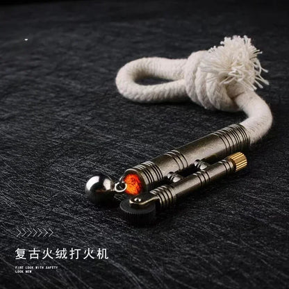 New Metal Windproof Match Rope Kerosene Lighter Outdoor Camping Survival Retro Vintage Tinder Smoking Accessories Gadgets.
