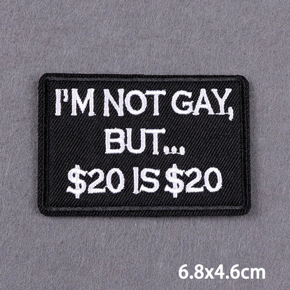 Indicative Slogan Patch Iron/Sew On Patches For Clothing Thermoadhesive Patches Embroidery/Fusible Patch Stay Weird Applique DIY