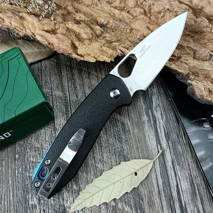 CR 5390 Tactical Piet Pocket Folding Knife 8Cr13Mov Blade, Black Nylon Glass Fiber Handles Outdoor Camping Hunting EDC Knives