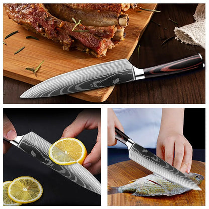 Professional Chef Kitchen Knives Stainless Steel 7CR17 Meat Cleaver  Extremely sharp Fruit Vegetable Utility Chef Kitchen Tool