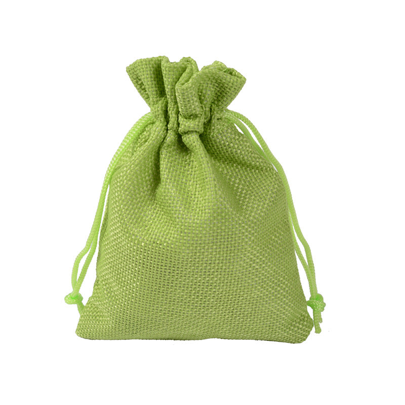 5pcs Multisize Jute Burlap Linen Drawstring Bag Christmas Halloween Gift Bags Wedding Birthday Party Candy Chocolate Packing Bag