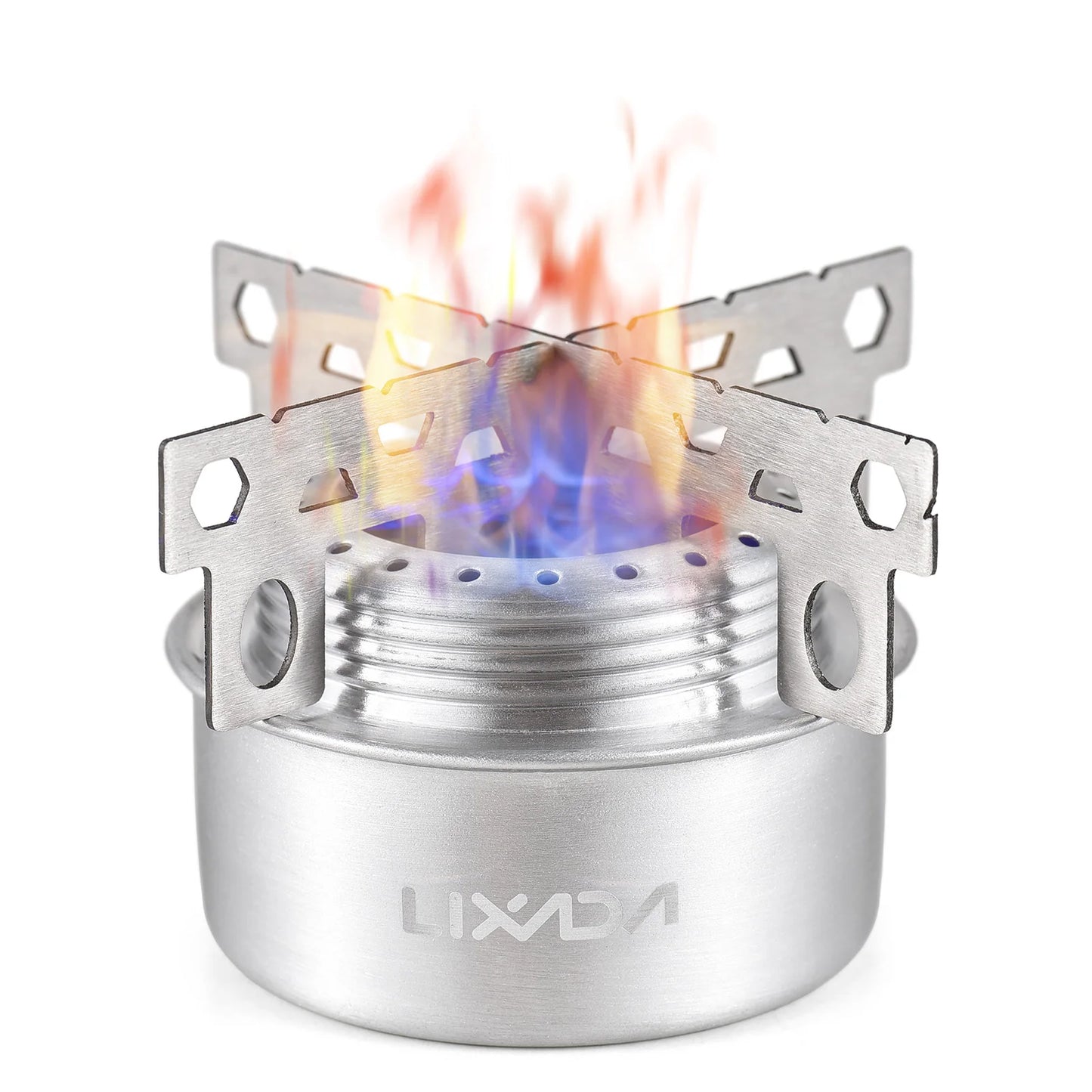 Portable Mini Aluminum Alloy Alcohol Stove with Lid Outdoor Camping Hiking Backpacking Cooking Stove