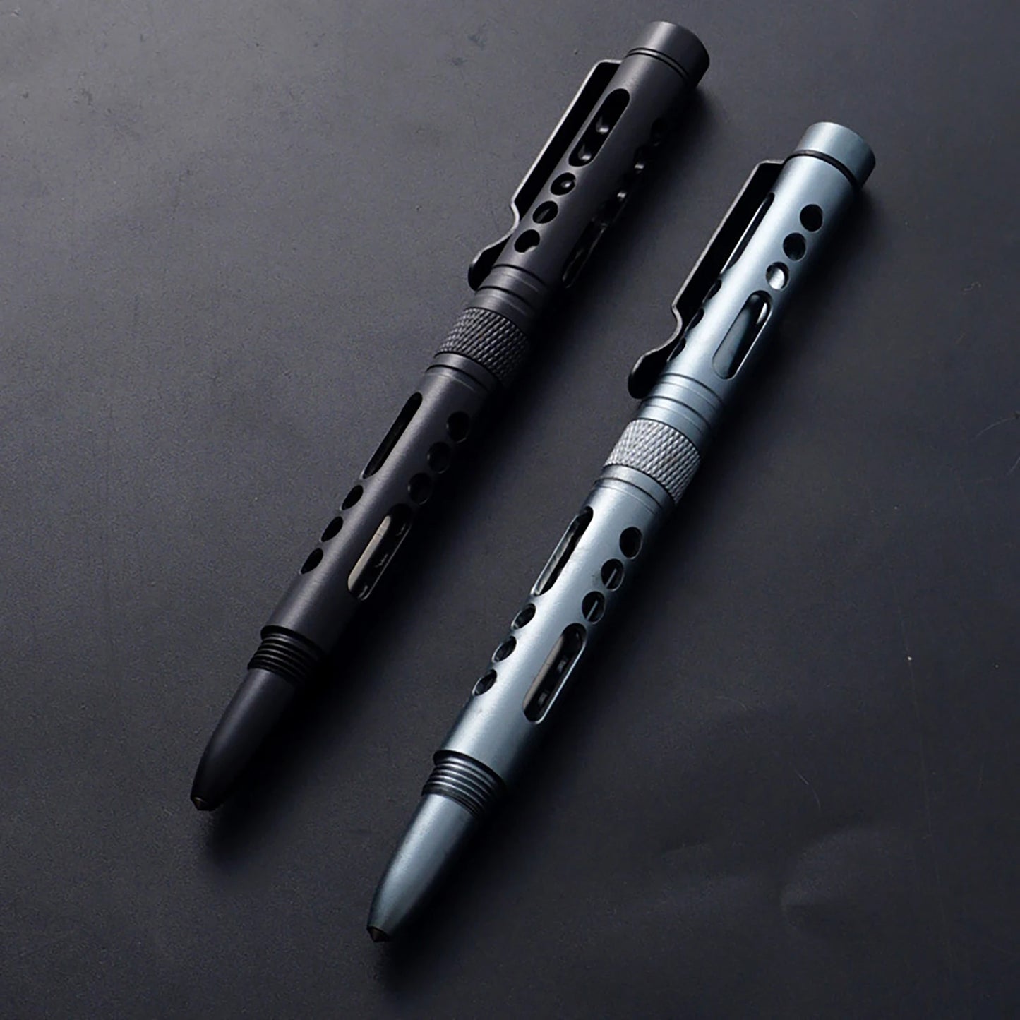 Super fine light CNC  Aluminum metal knock ballpoint pen self defence survival tungsten  breaker EDC