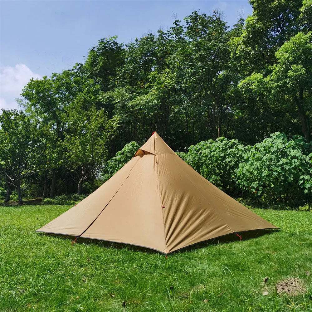 Outdoor 2 People Ultralight Mountain Gear with 2 Door Spire Tent Waterproof Camping tourist with Chimney Hole Hot Tent Camp