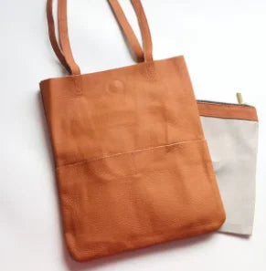 Luxury Design Genuine Leather Custom Initials Tote Bag Cowhide Daily Fashion Woman Shoulder Bag Large Capacity Business Handbag