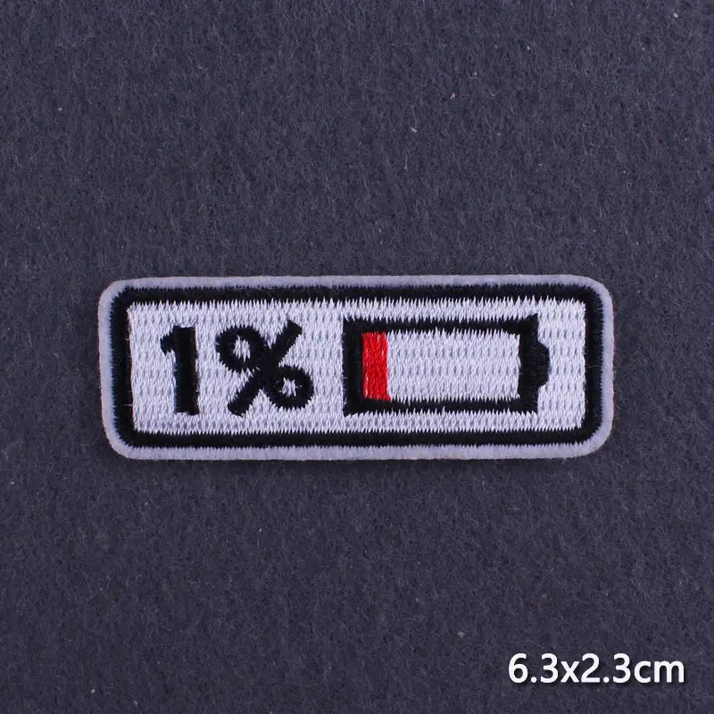 Indicative Slogan Patch Iron/Sew On Patches For Clothing Thermoadhesive Patches Embroidery/Fusible Patch Stay Weird Applique DIY