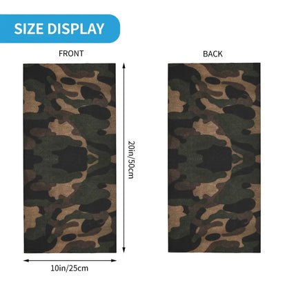 Custom Flecktarn Camo Bandana Neck Gaiter Windproof Face Scarf Cover Men Women Woodland Camouflage Headwear Tube Balaclava