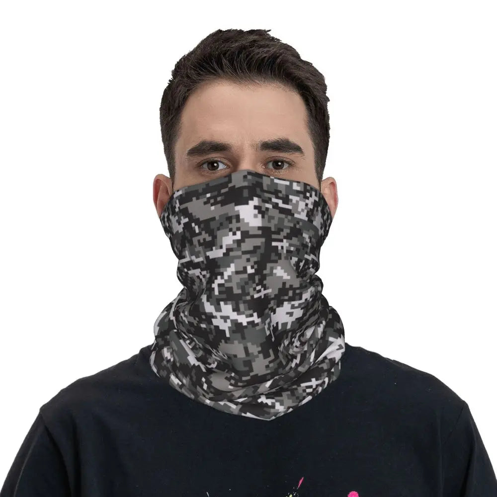 Custom Flecktarn Camo Bandana Neck Gaiter Windproof Face Scarf Cover Men Women Woodland Camouflage Headwear Tube Balaclava