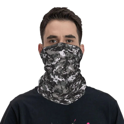 Custom Flecktarn Camo Bandana Neck Gaiter Windproof Face Scarf Cover Men Women Woodland Camouflage Headwear Tube Balaclava