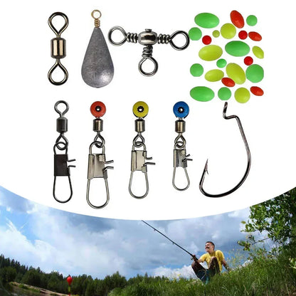Articulos De Pesca Carp Fishing Tackle Kit Anti Tangle Sleeves Hook Stop Beads Swivels All for Fishing Goods Accessories
