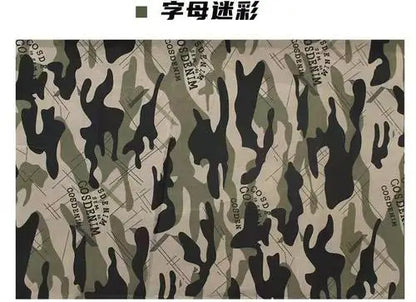 Camouflage Fabric By The Meter for Clothing Coats Pants Sewing Printed Outdoor Cloth Medium-thick Summer Diy Textile Blue-green