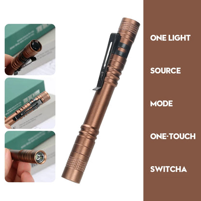Mini Portable LED Pen Light Pocket Ultra Bright High Lumens Handheld Flashlight Linterna Torch For Camping Outdoor Emergency