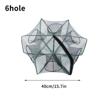 Mesh for Fishing Crayfish Net Fish Trap Foldable Crayfish Catcher Casting Network Crab Trap Catchers Cage Fishing Accessories