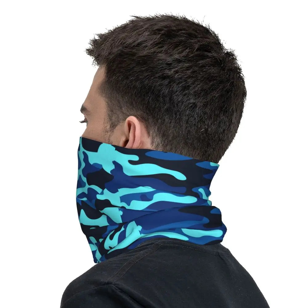 Custom Flecktarn Camo Bandana Neck Gaiter Windproof Face Scarf Cover Men Women Woodland Camouflage Headwear Tube Balaclava