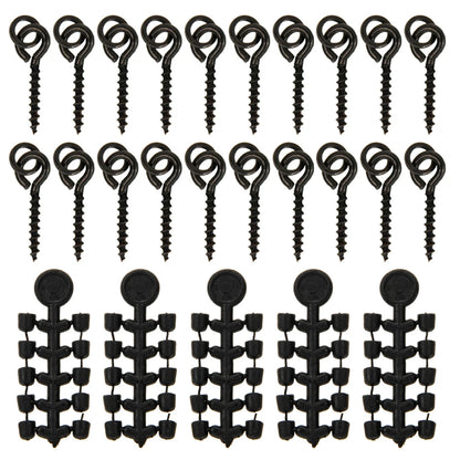 20 Pcs Fishing Screws 50 Pcs Hook Stop Hook Carp Fishing Accessories Hook Stops Beads for Carp Fish For Fishing Rig Boilies Fish