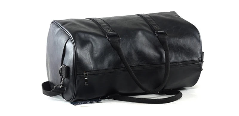 Leather Handbag Gym Bag Fitness Travel Shoe Pocket Luggage Outdoor Shoulder Crossbody Duffle Side Sac De Sports Bag For Men