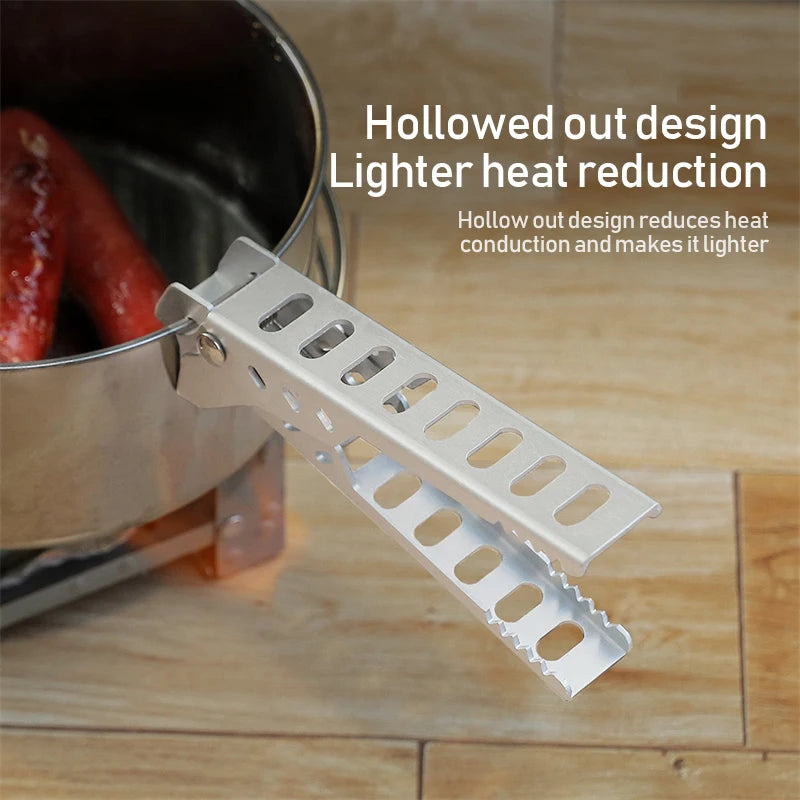 Aluminium Anti-hot Alloy Clip Bowl Gripper Holder Camping Pot Pan Handle Kitchen Accessories