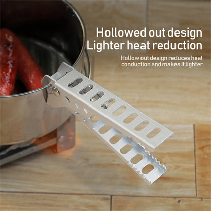 Aluminium Anti-hot Alloy Clip Bowl Gripper Holder Camping Pot Pan Handle Kitchen Accessories