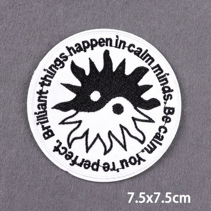 Indicative Slogan Patch Iron/Sew On Patches For Clothing Thermoadhesive Patches Embroidery/Fusible Patch Stay Weird Applique DIY