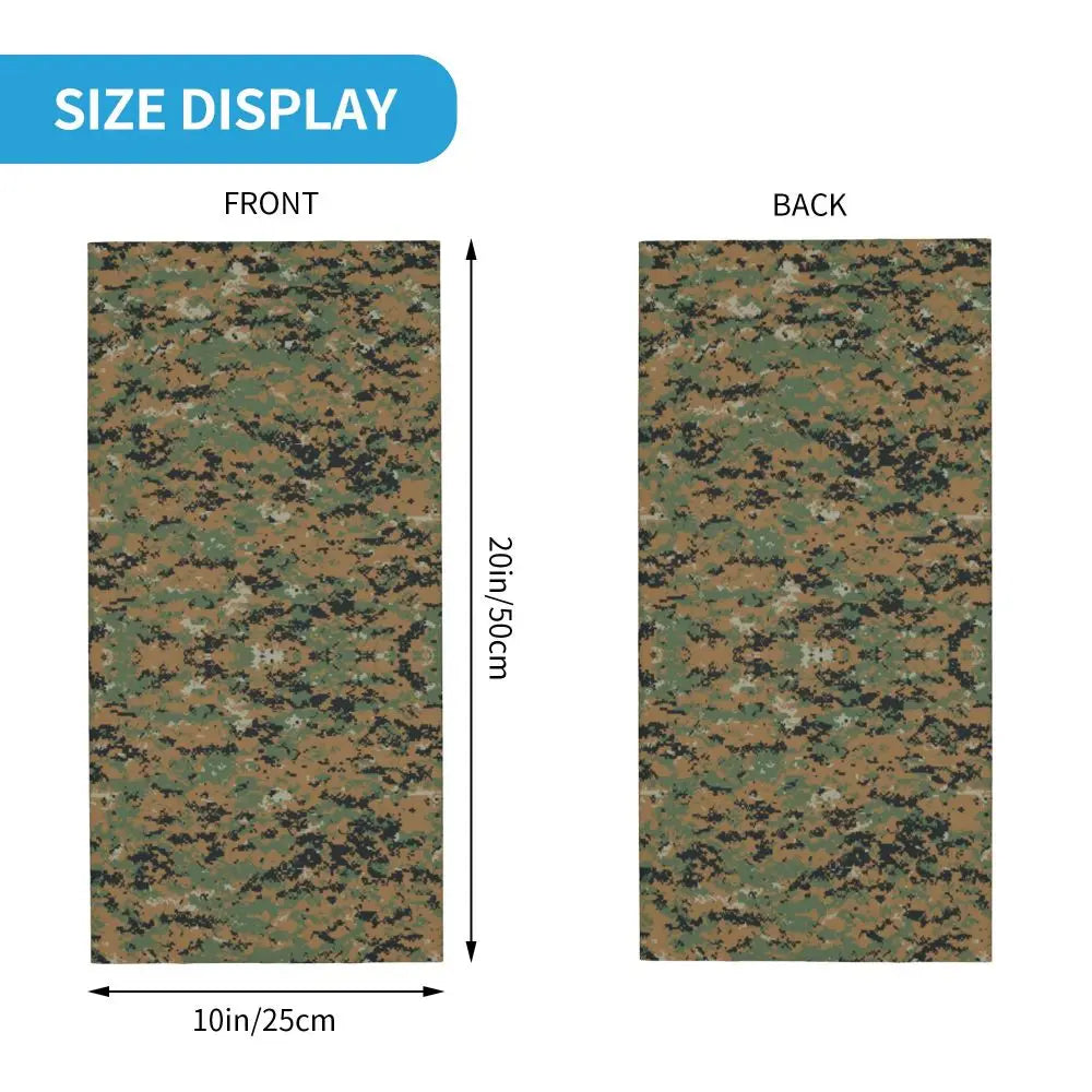 Custom Flecktarn Camo Bandana Neck Gaiter Windproof Face Scarf Cover Men Women Woodland Camouflage Headwear Tube Balaclava